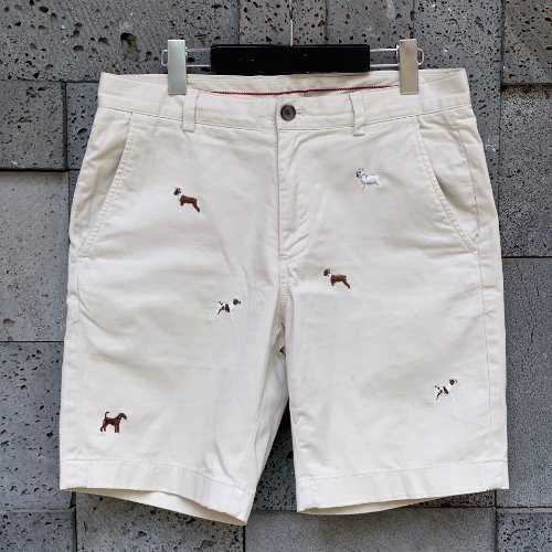 Brooks Brothers dog embroidary chino shorts (33in)