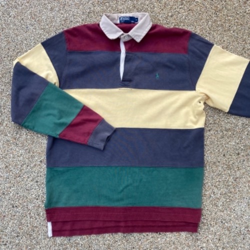polo multi stripe rugby shirt (105 size)