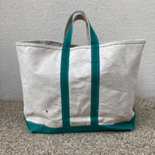 80s LLbean heavy canvas tote bag large