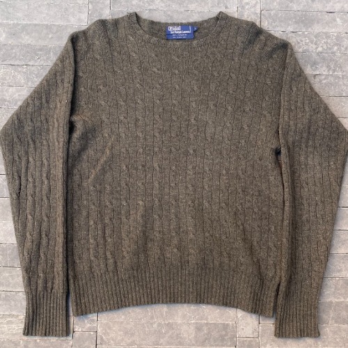 polo cashmere100 cable sweater (표기 l,105 size)