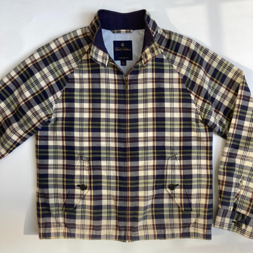 brooksbrothers cotton check harrignton jacket (100 size)