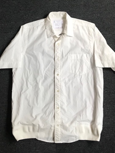 18ss sacai cotton rib knit hem shirt (3 size, 95~100 추천)