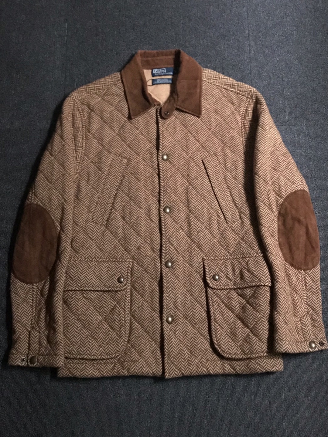 Polo RL cashmere100 herringbone quilted lining jacket (L size, ~105 추천)