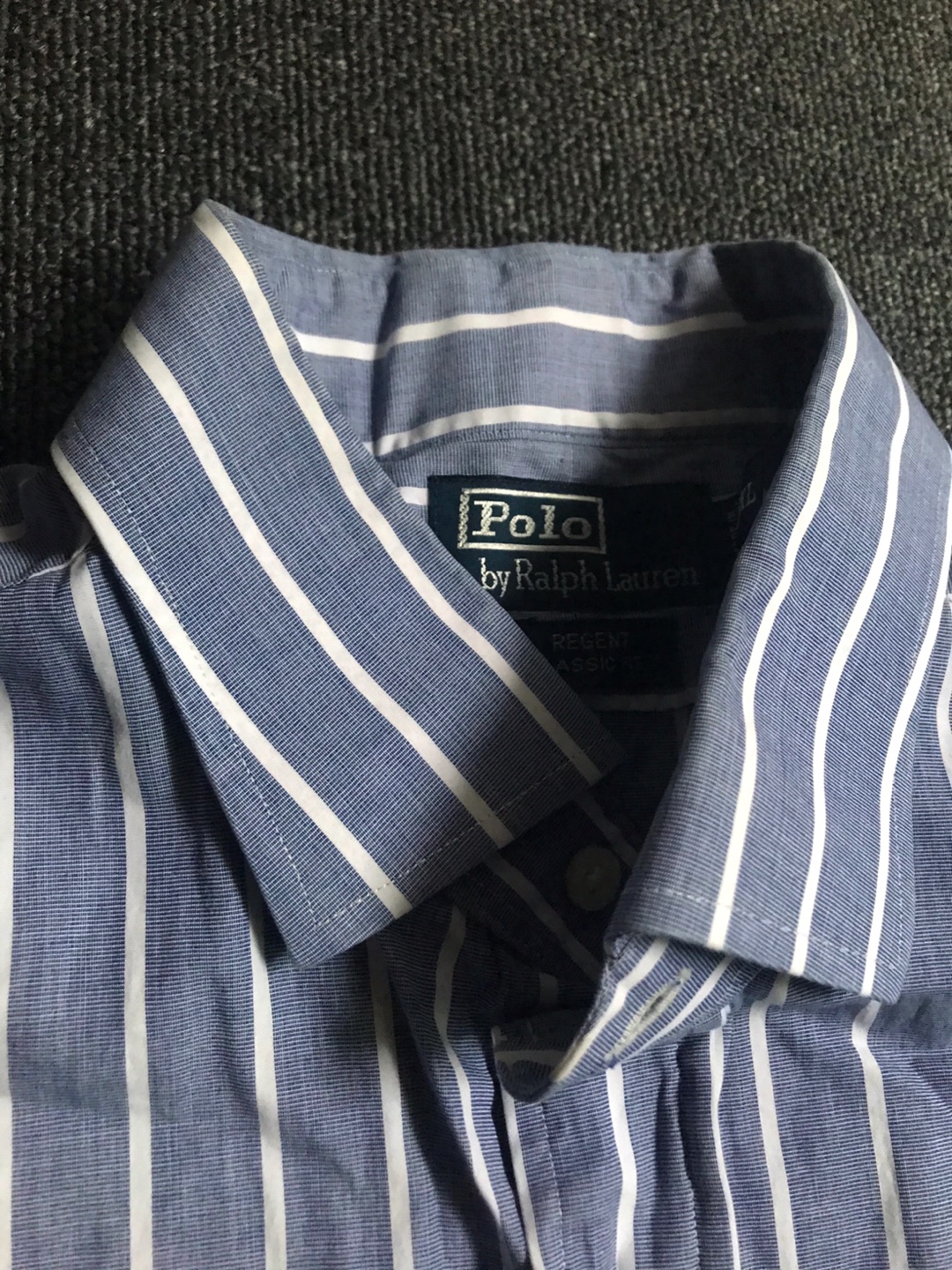 Polo RL regent classic fit stripe shirt (17/XL size, ~105 추천)