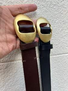 SVC leather belt (볼드 버클) brown