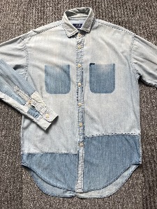 polo chambray patchwork shirt (2 size, 95-100 추천)