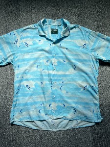gitman vintage camp collar shirt Rockaway Beach (XL size, 105 이상)