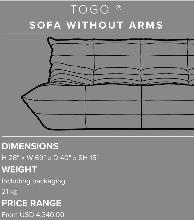 togo sofa without arms