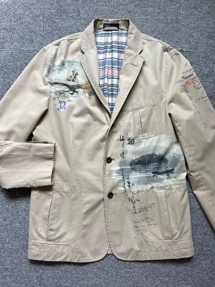 polo painted cotton hunting jacket (46R, 105-110 추천)